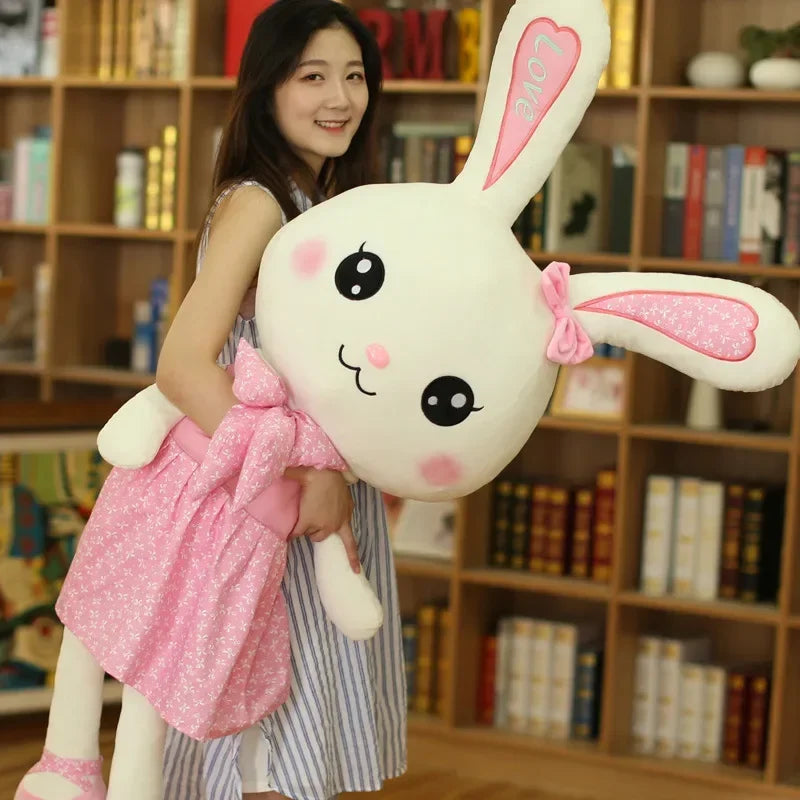 ⭐ Cute Giant Bunny Plush Toy – Soft Hug Rabbit Pillow for Kids & Gifts